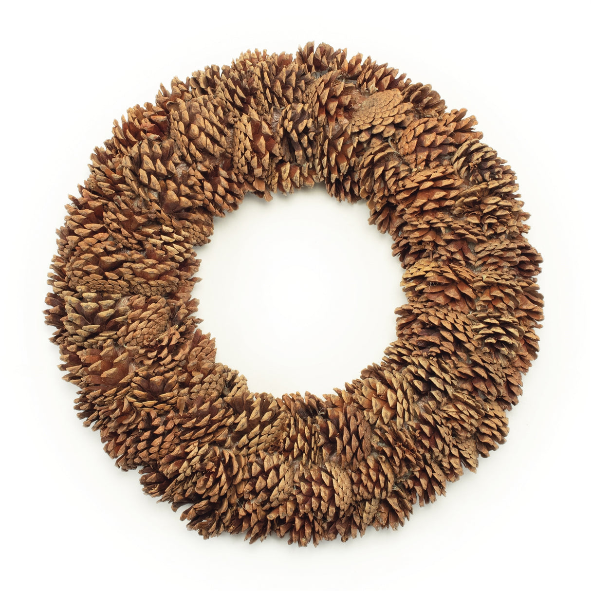 Natural pinecone wreath 18"d