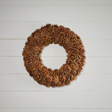 Natural pinecone wreath 18"d