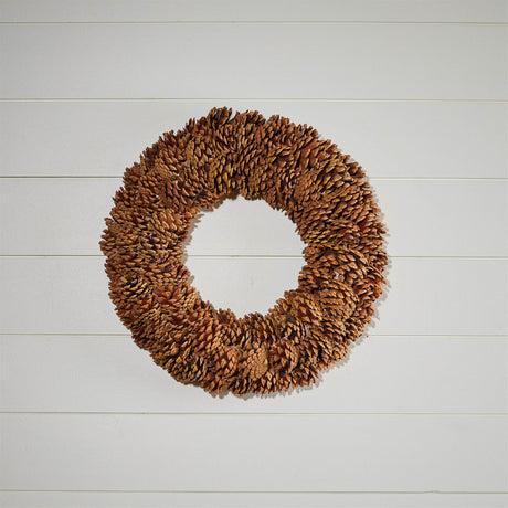 Natural pinecone wreath 18"d