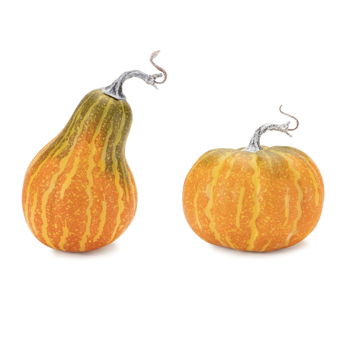 Foam pumpkin and gourd décor (set of 2)