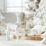 Winter deer figurine (set of 2)