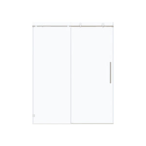Frameless, Single Sliding Soft Close Shower Doors, 5/16" Sgcc Tempered Glass