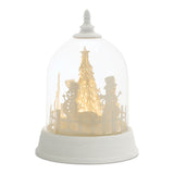 Led rotating snowman globe 8.5"h