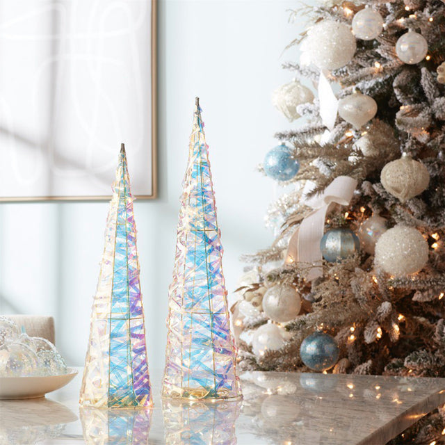 Iridescent-led-tree-(set-of-2)-Decorative-Objects