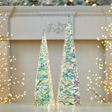 Iridescent led tree (set of 2)