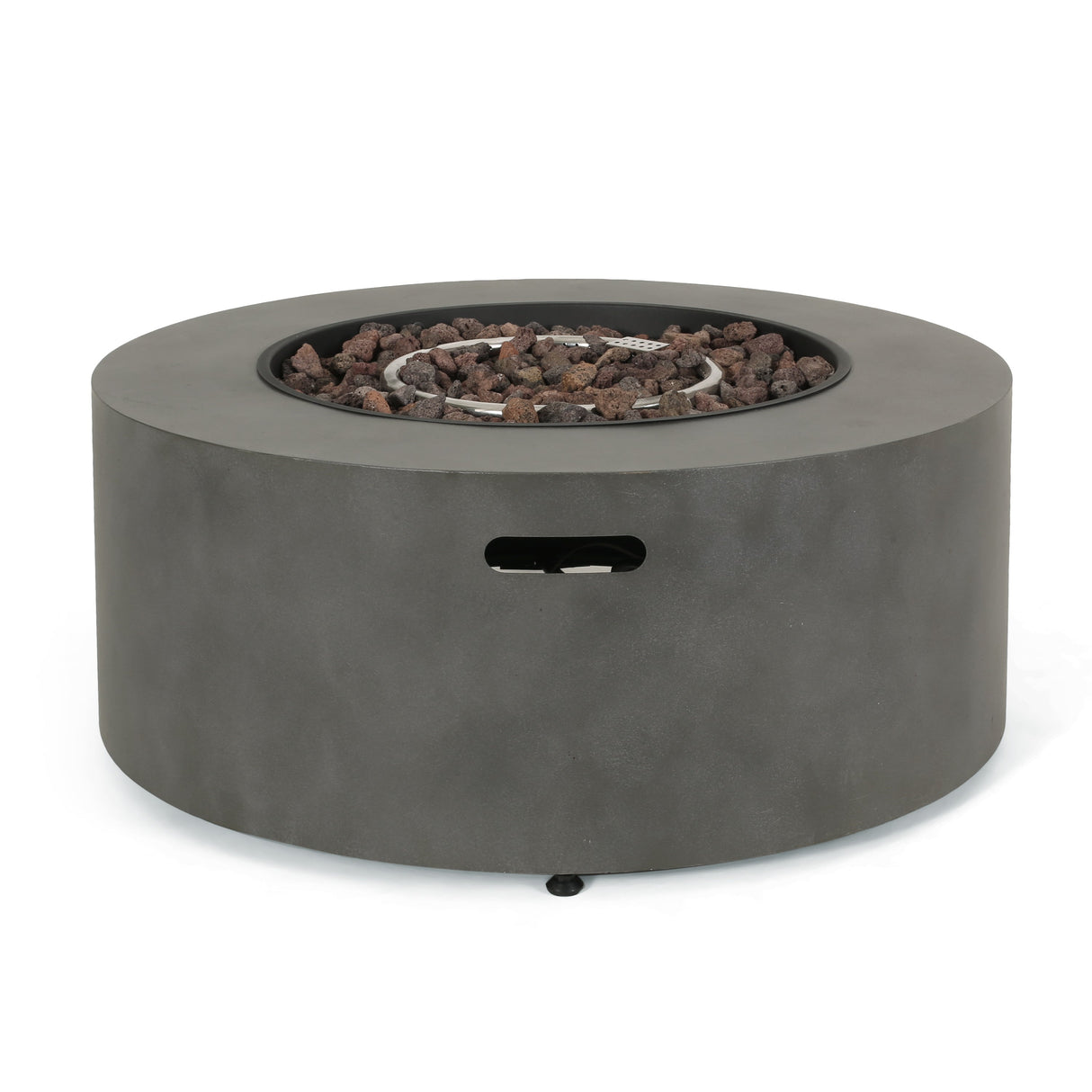 Wellington Round Iron Fire Pit with 40,000 BTU Output in Stone Gray