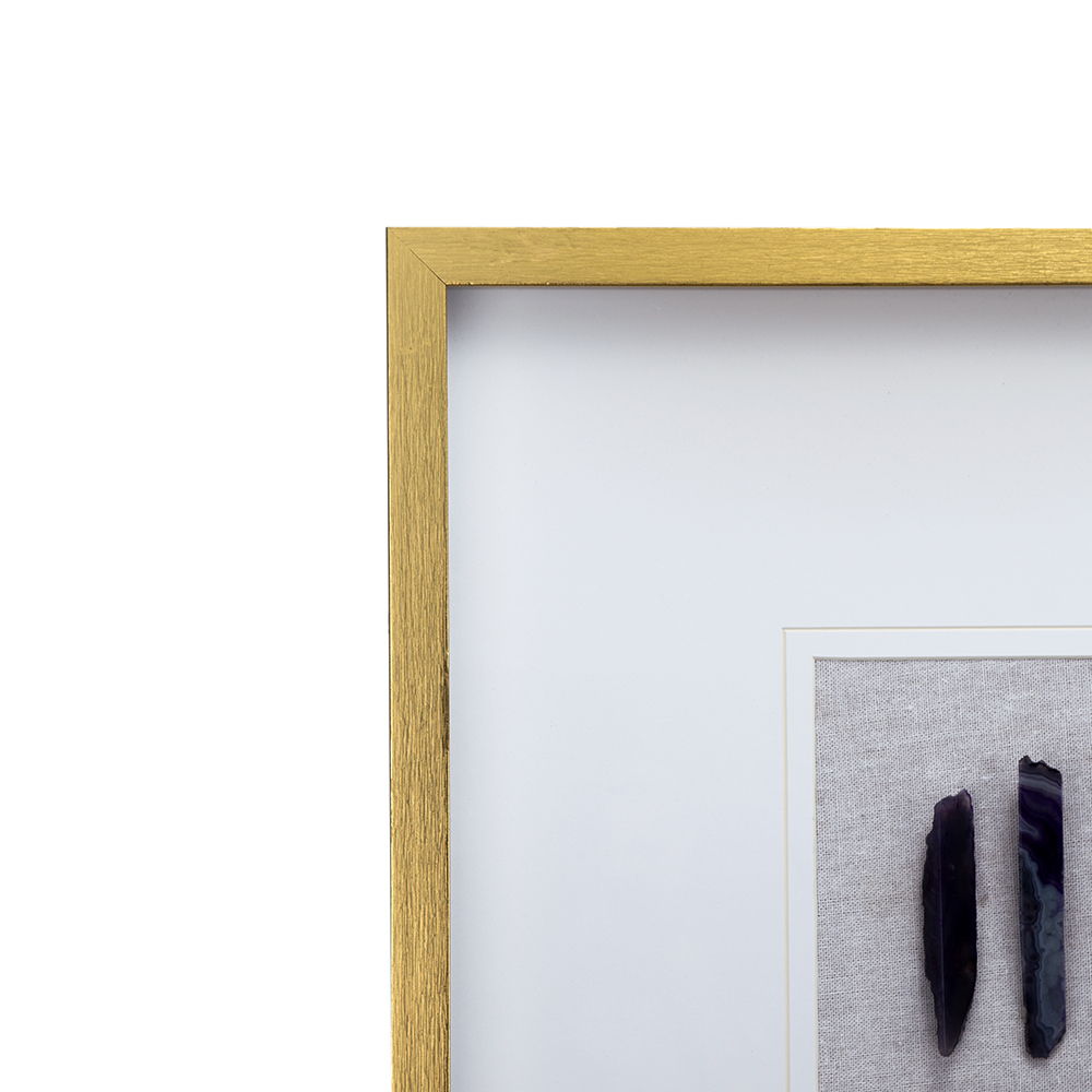 Grace Purple Agate Shadow Boxes Wall Art Set of 2 - Multicolor