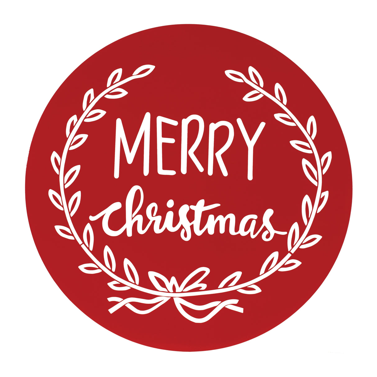 Cut metal merry christmas plaque 20"d