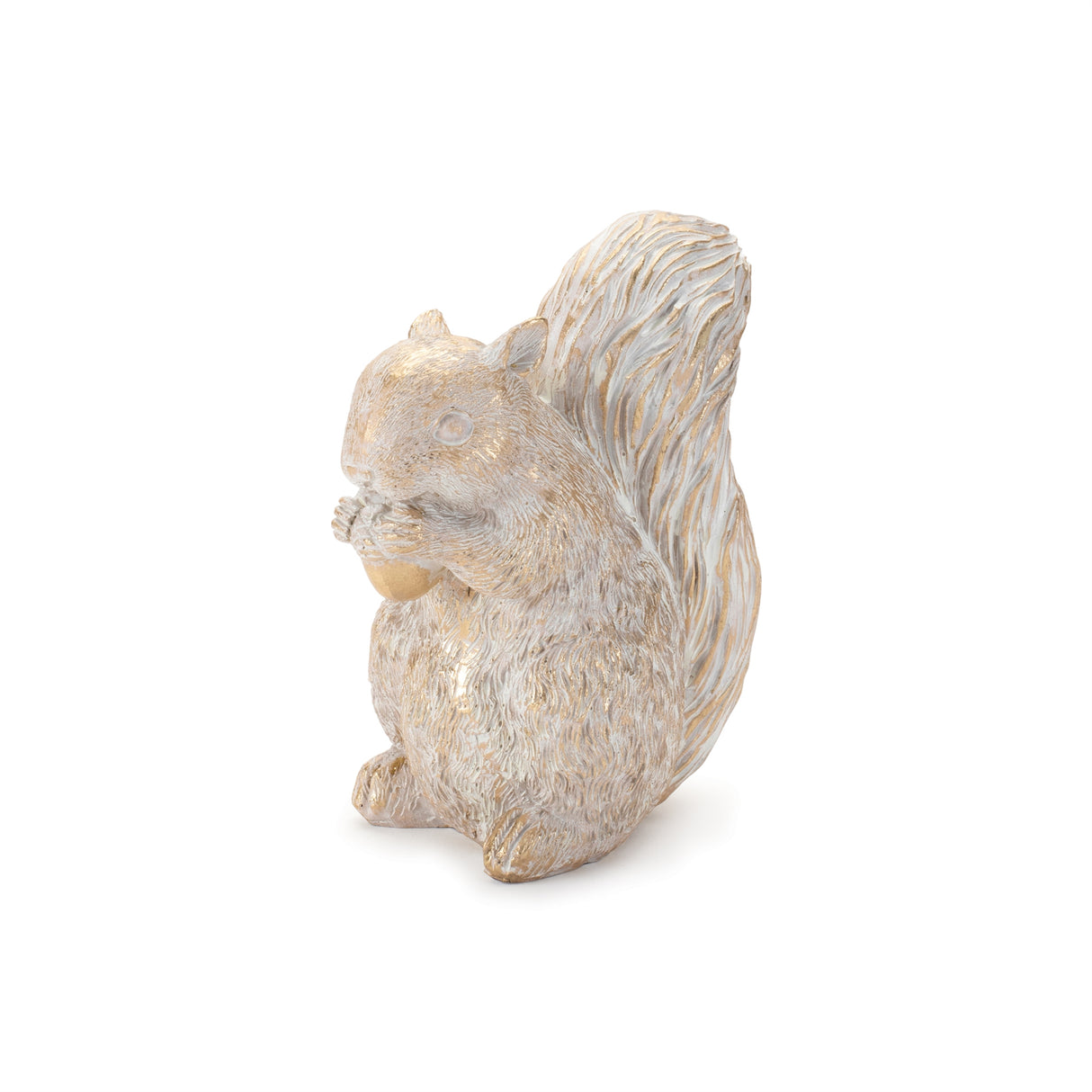 Etched squirrel with acorn figurine (set of 2)