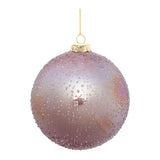 Iridescent beaded glass ornament (set of 4)
