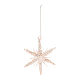 Beaded glass star ornament (set of 6)
