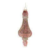 Ribbed glass drop ornament (set of 6)