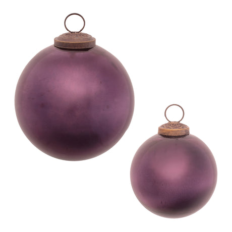 Frosted Glass Ball Ornament (Set of 12)