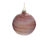 Iridescent swirl glass ornament (set of 6)