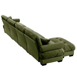 Super Comfort Oversized Modular Sectional Sofa With Movable Ottoman