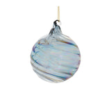 Iridescent swirl glass ornament (set of 12)
