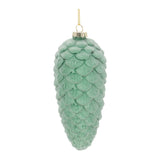 Frosted glass pinecone ornament (set of 6)