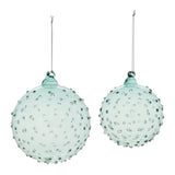 Hobnail glass ball ornament (set of 12)