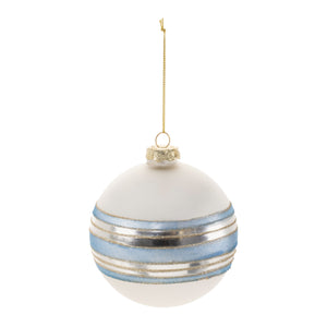 Striped Glass Ball Ornament (Set of 6)