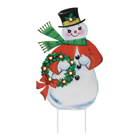 Nostalgic snowman led display 24"h