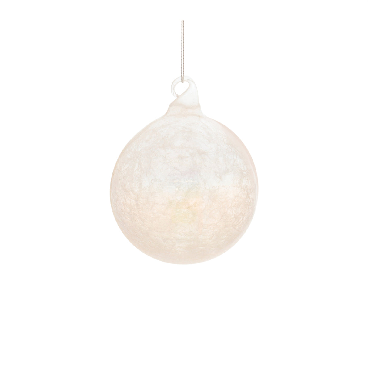 Iridescent cloudy glass ornament (set of 6)