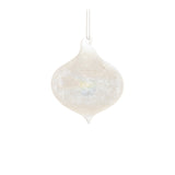 Iridescent cloudy glass ornament (set of 6)