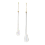 Iridescent glass drop ornament (set of 12)