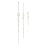 Glass icicle ornament (set of 18)