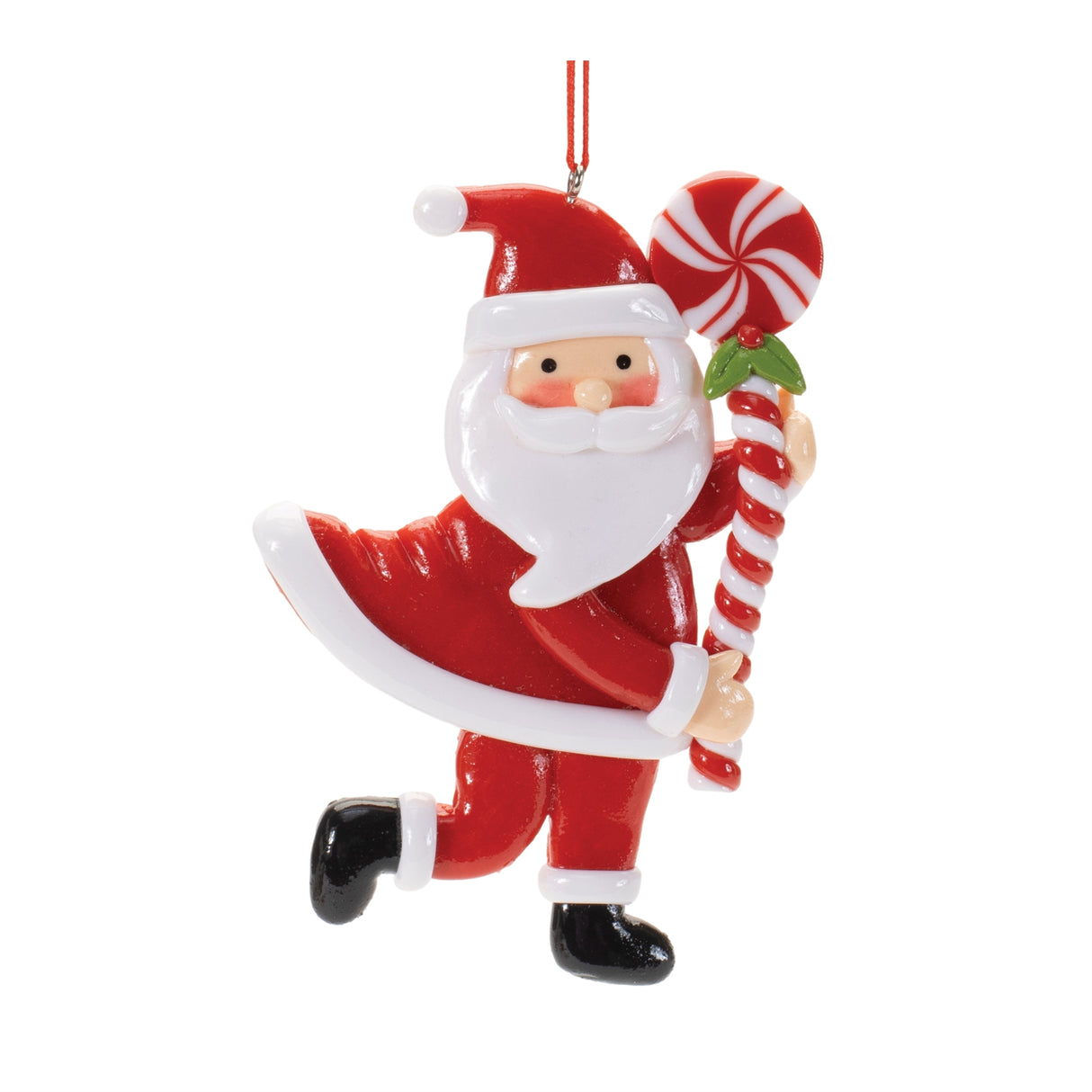 Peppermint dough santa ornament (set of 12)