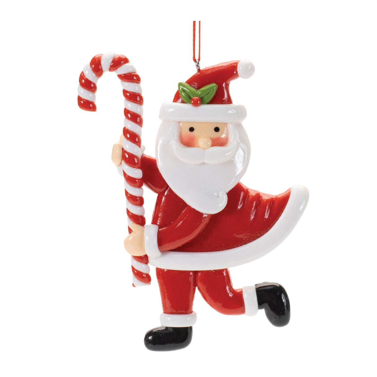 Peppermint dough santa ornament (set of 12)