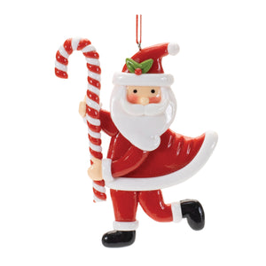 Peppermint dough santa ornament (set of 12)