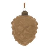 Flocked-glass-pinecone-ornament-(set-of-12)-Christmas-Ornaments