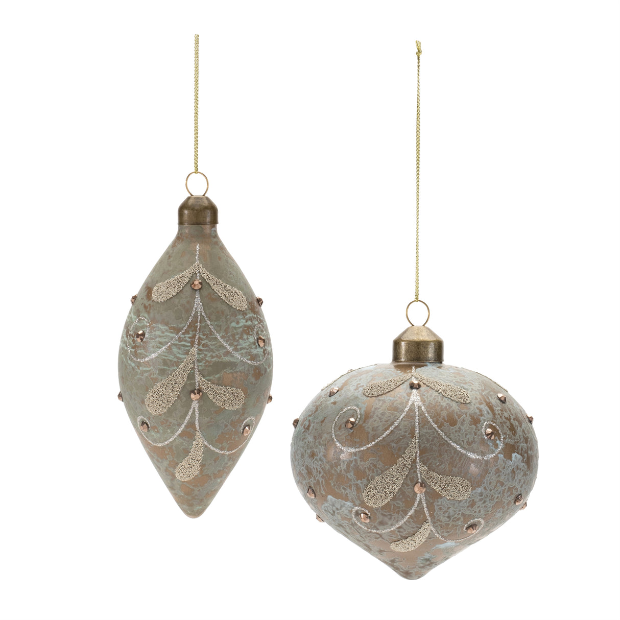 Beaded glass ornament (set of 12)