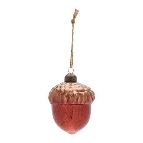 Mercury glass acorn ornament (set of 6)