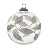 Leaf-etched-ball-ornament-(set-of-4)-Fall-Decor