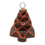 Textured glass tree and onion ornament (set of 6)