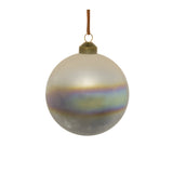 Cloudy iridescent glass ornament (set of 6)