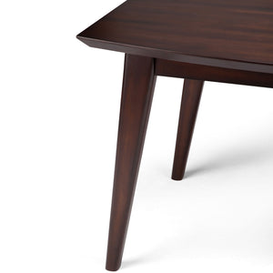 Rectangular Dining Table with Durable Solid Rubberwood Construction - Brown