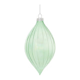 Iridescent ribbed glass ornament (set of 6)