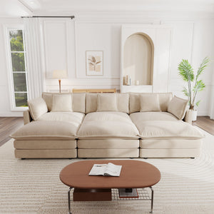 Comfortable Deep Seat Reversible Modular 3 Seater Sectional Sofa