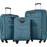 Softside expandable 3-piece luggage set with spinner wheels