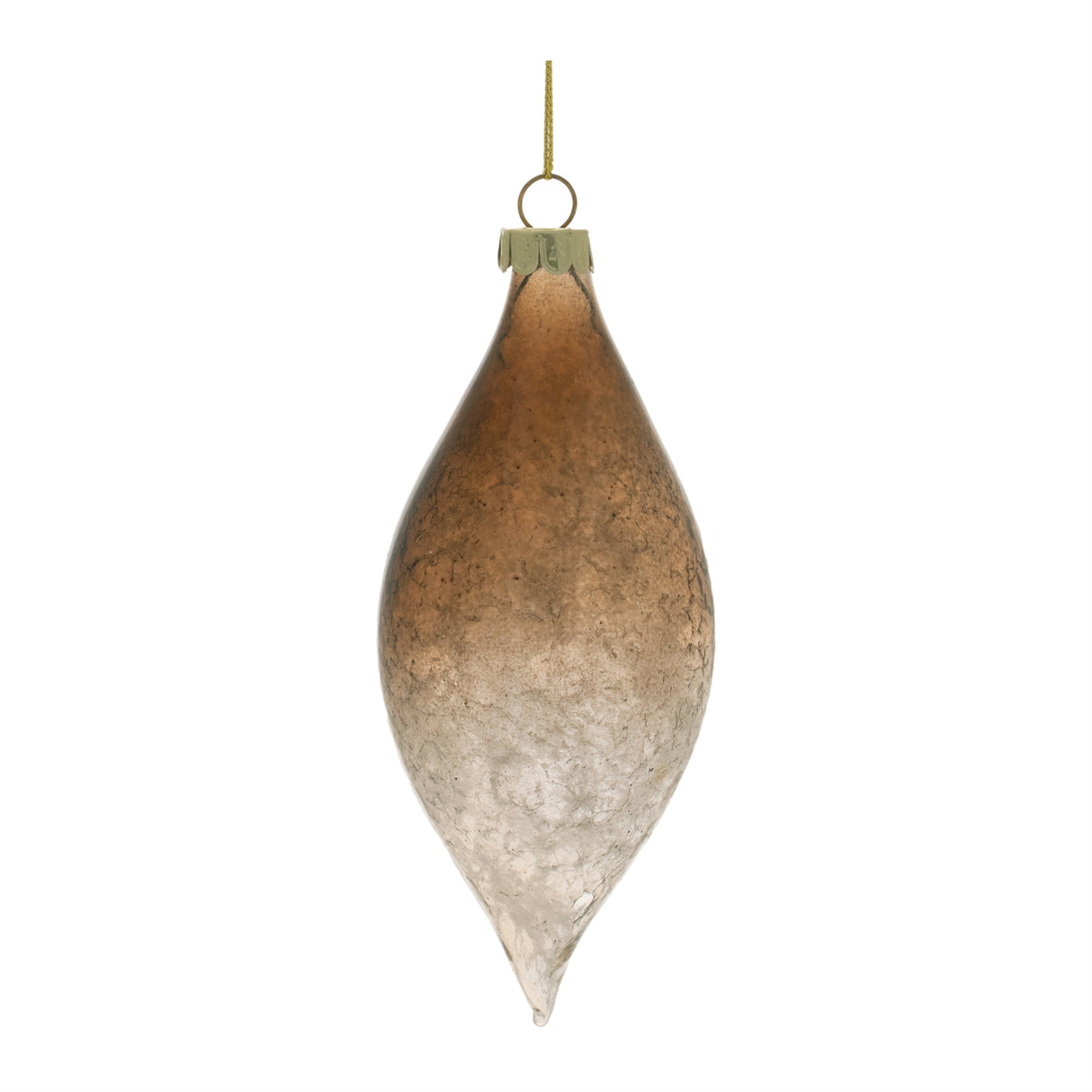 Ombre crackle glass ornament (set of 6)