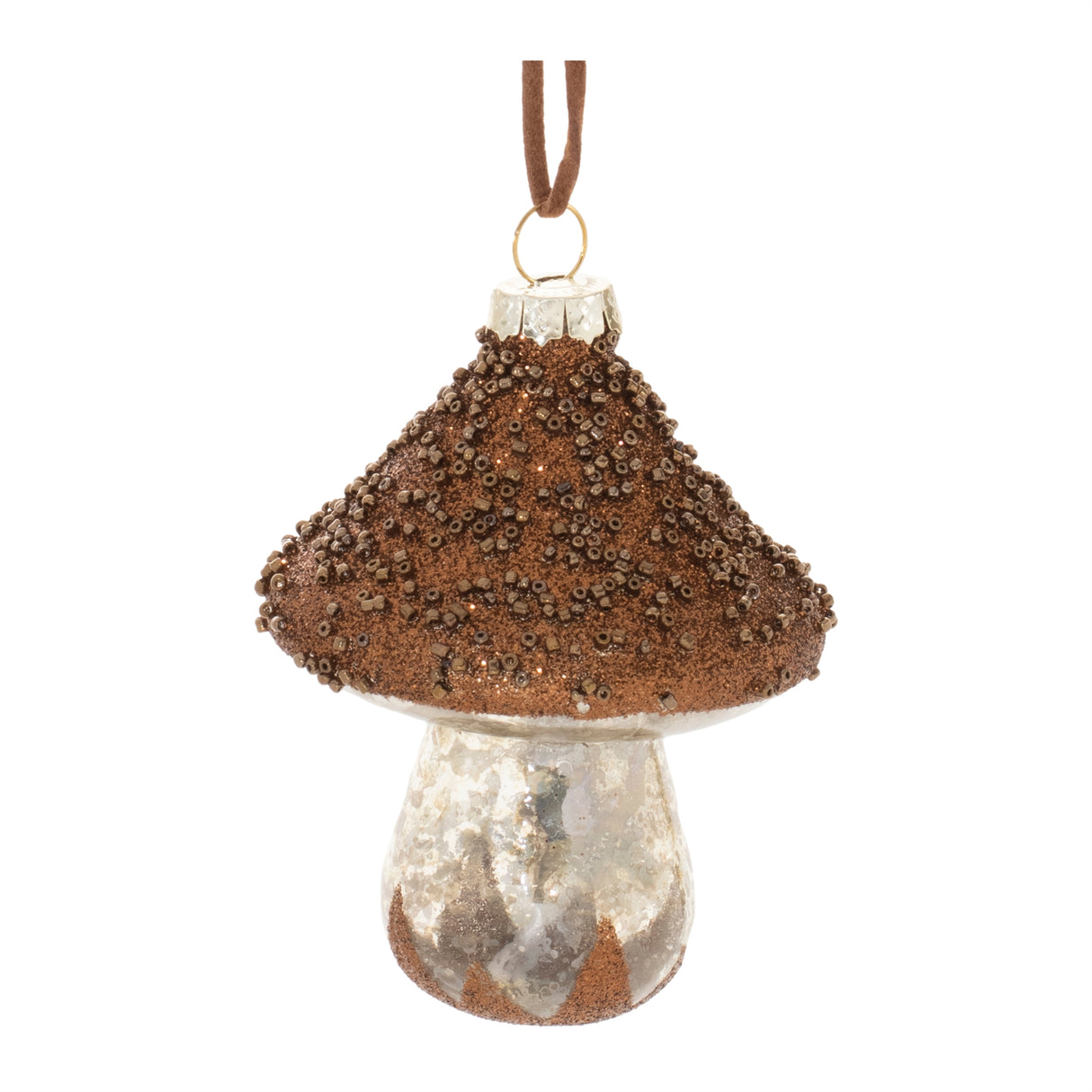 Beaded-glass-mushroom-ornament-(set-of-6)-Christmas-Ornaments