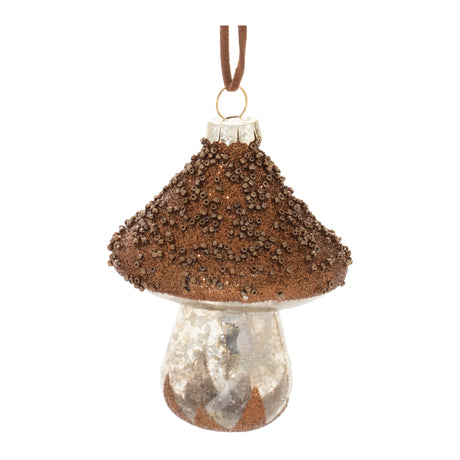 Beaded-glass-mushroom-ornament-(set-of-6)-Christmas-Ornaments