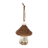 Beaded glass mushroom ornament (set of 6)
