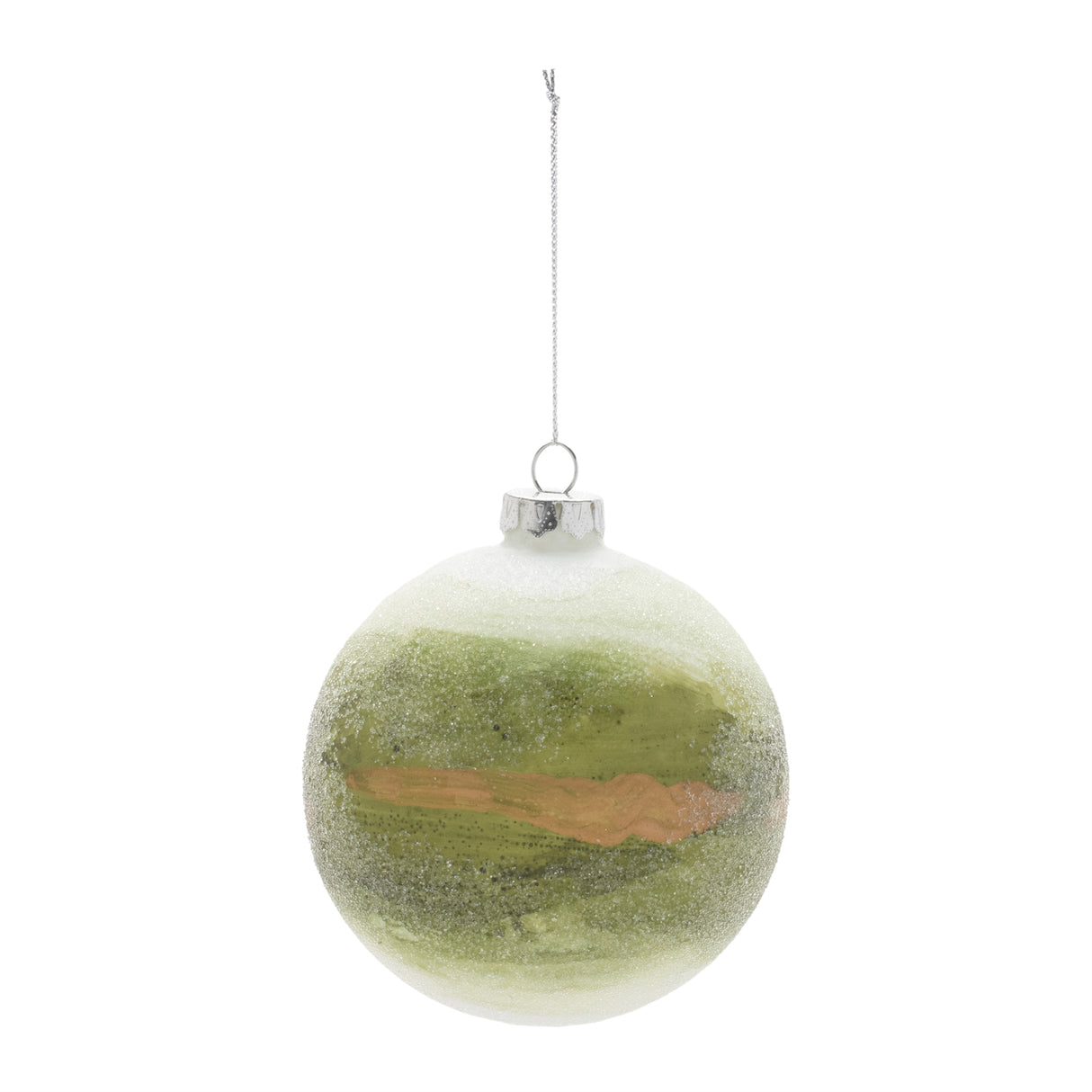 Beaded glass ball ornament (set of 6)