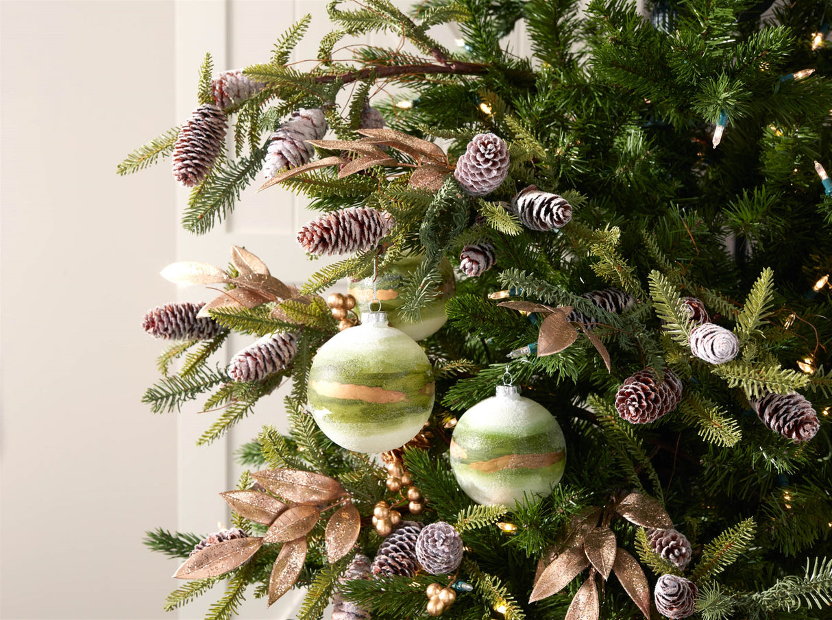 Beaded glass ball ornament (set of 6)