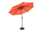 Aluminium 10ft 3-Tier Auto-Tilt Outdoor Patio Umbrella - Orange