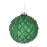 Glitter frosted glass ball ornament (set of 12)