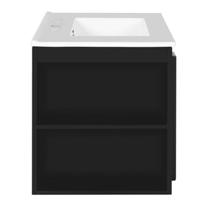 Wall Mounted Bathroom Vanity With 2 Drawers, Sink, Floating Storage Unit